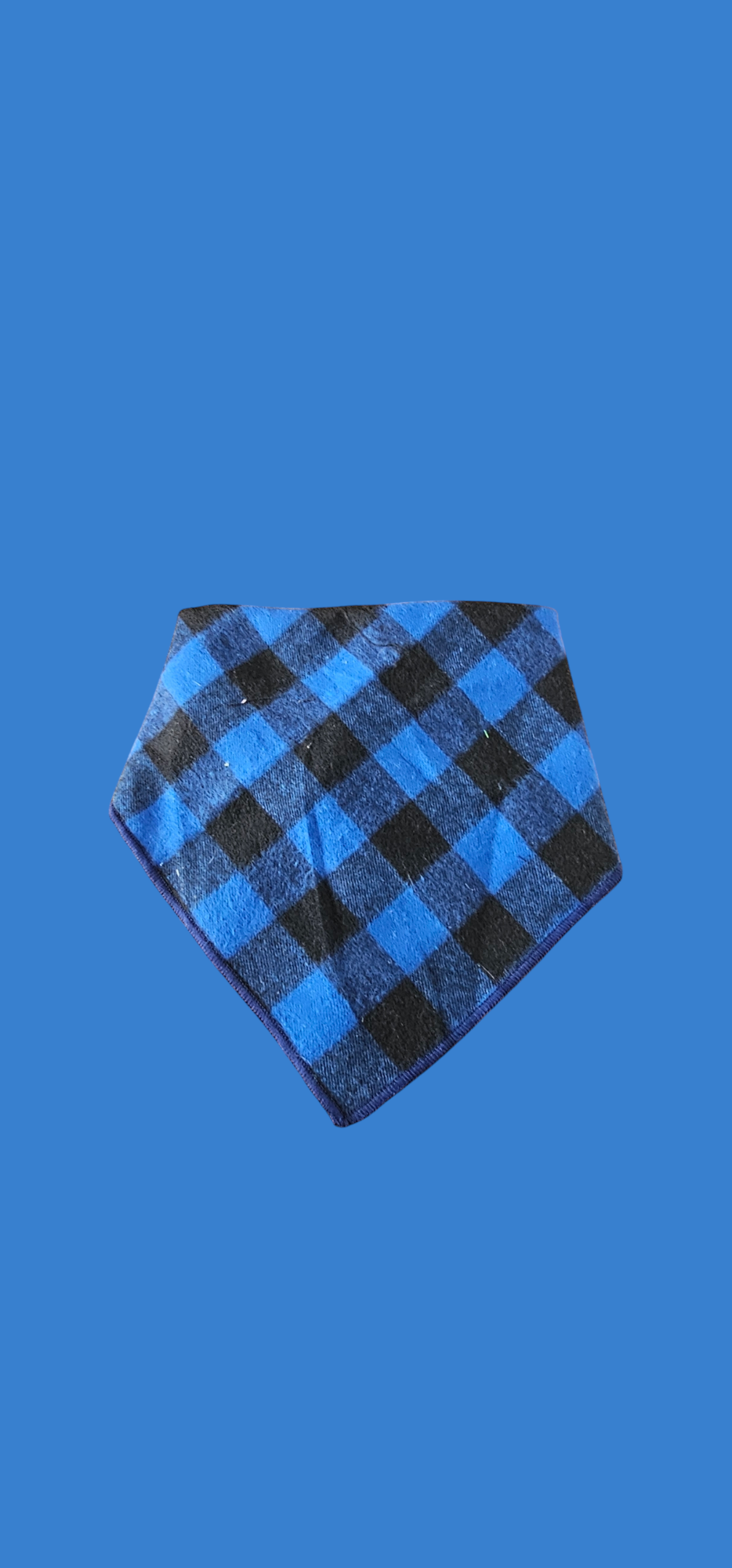 Blauwe ruit bandana groot