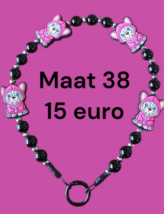 Frenchie ketting maat 38