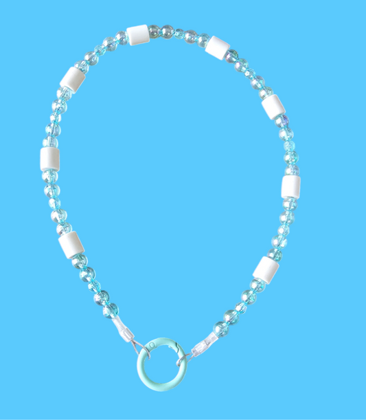 Blauwe tekenketting sparkle maat 42