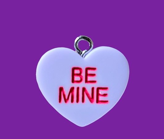 Purple be mine charm