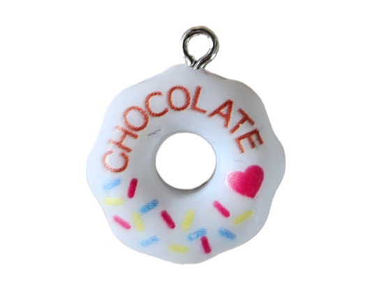 Donut chocolate charm wit