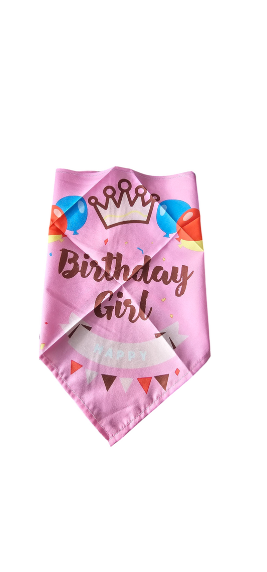 Birthday girl bandana roze