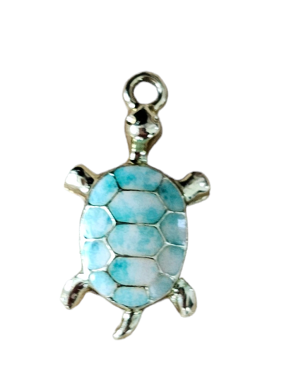 Charm turtel zeegroen