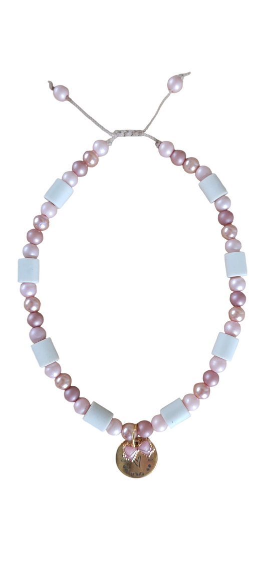 Glamour parel tekenketting