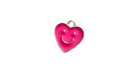 DogCharm Fuschia smiley hartje