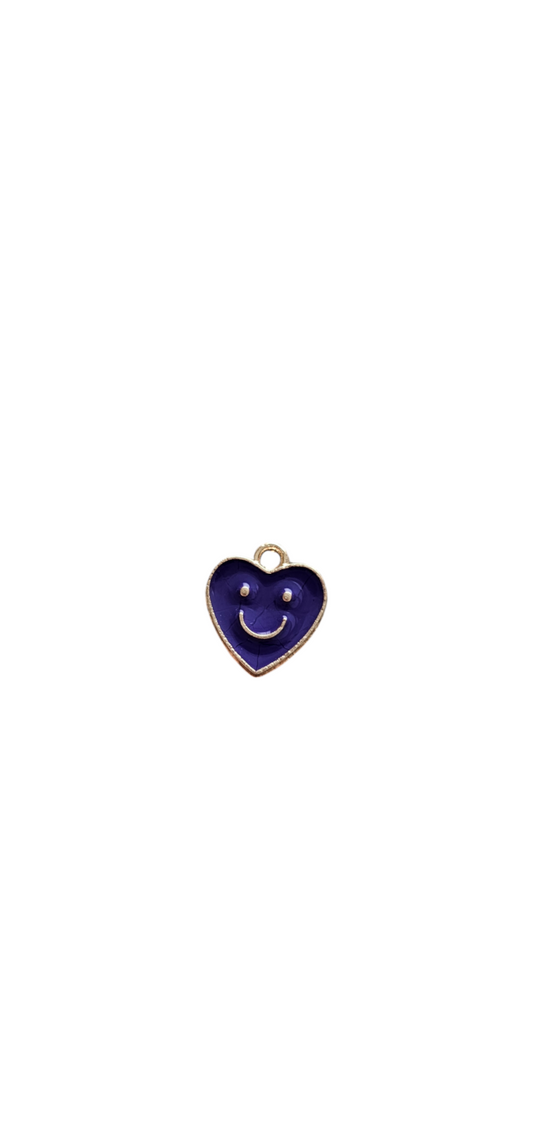 DogCharm smiley hart paars