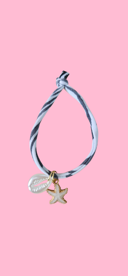 Zebra armbandje/enkelbandje